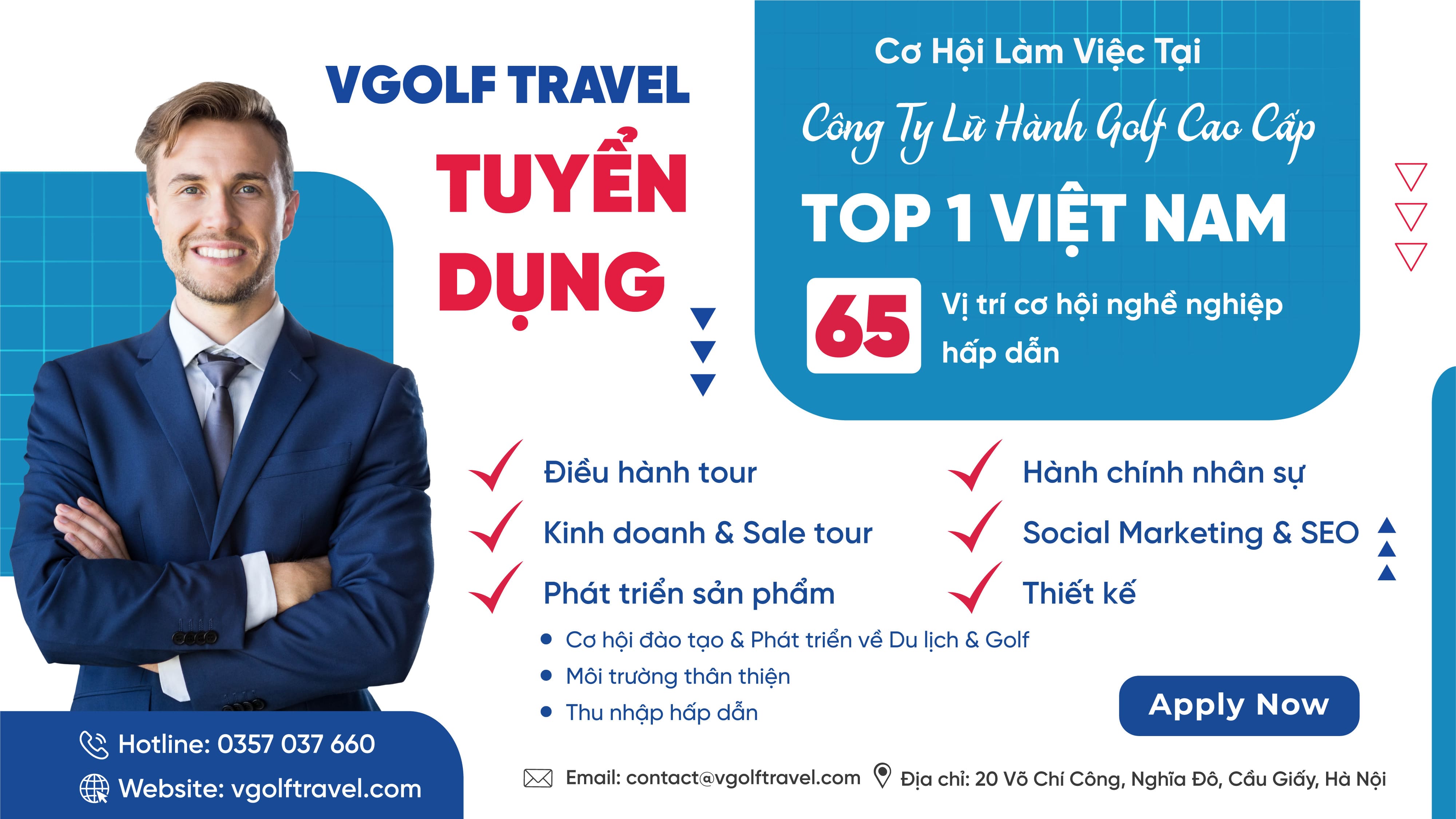 VGolf Travel Tuyển Dụng 65 Vị Trí Nghề Nghiệp Hấp Dẫn